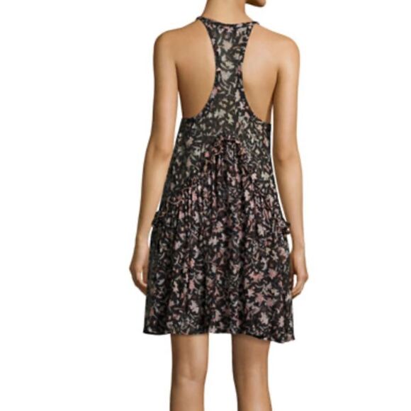 Iro Black Floral Baden Tiered Dress| Size M - Picture 2 of 10